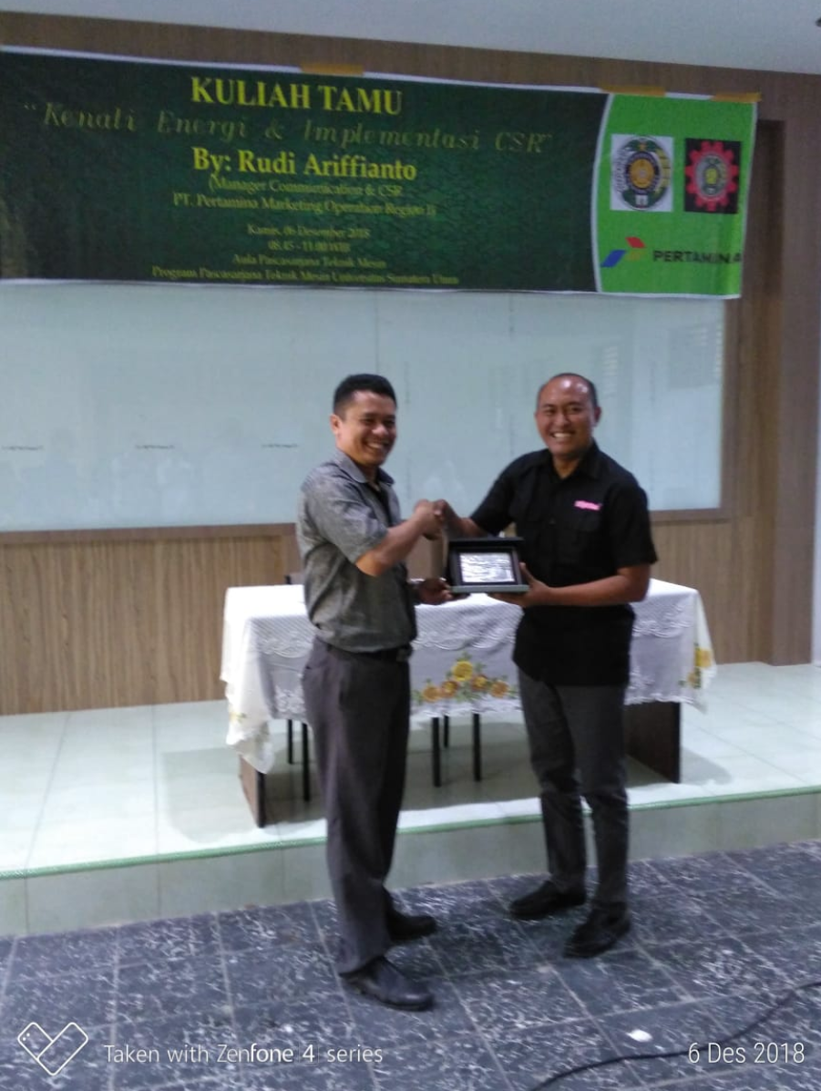 Guest Lecture from PT Pertamina Marketing Operation Region I